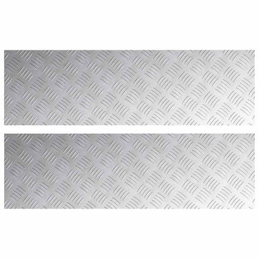 Vidaxl trap tread rechthoekig 2 pcs zilver 100 x 30 cm aluminium