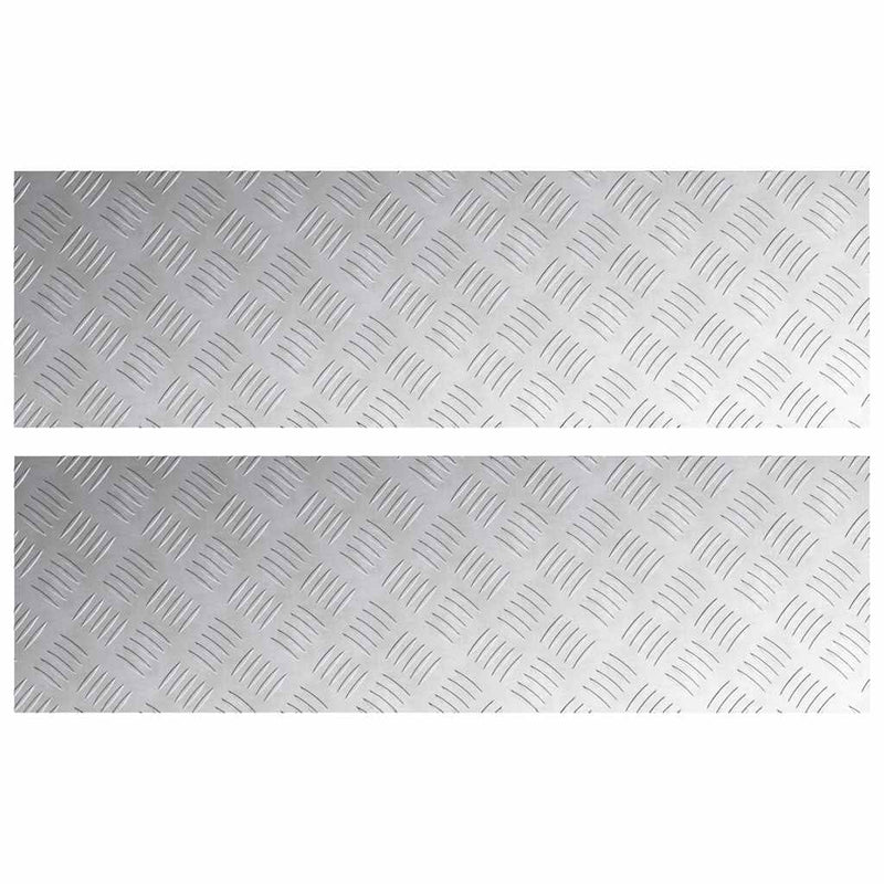 Load image into Gallery viewer, Vidaxl trap tread rechthoekig 2 pcs zilver 100 x 30 cm aluminium
