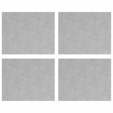 Vidaxl trap tread rechthoekig 4 pcs zilver 50 x 40 cm aluminium