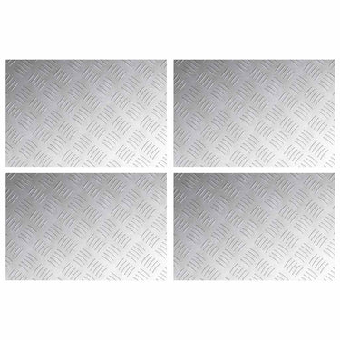 Vidaxl trap tread rechthoekig 4 pcs zilver 60 x 40 cm aluminium