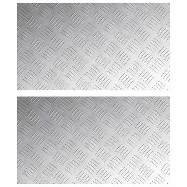 Vidaxl trap tread rechthoekig 2 pcs zilver 70 x 40 cm aluminium