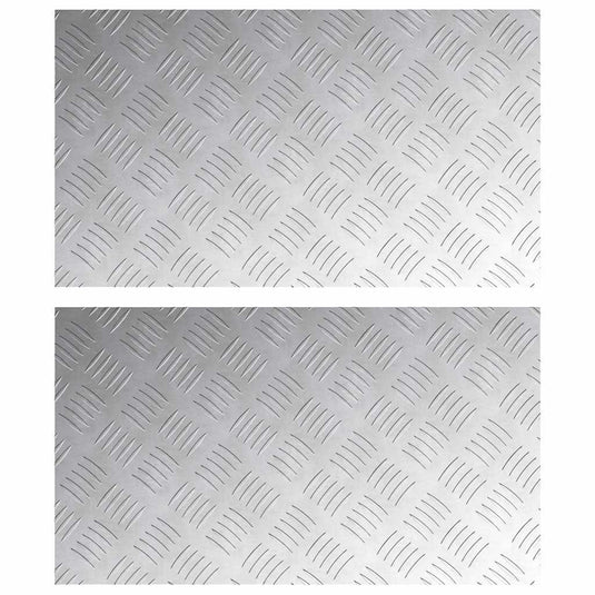 Vidaxl trap tread rechthoekig 2 pcs zilver 70 x 40 cm aluminium