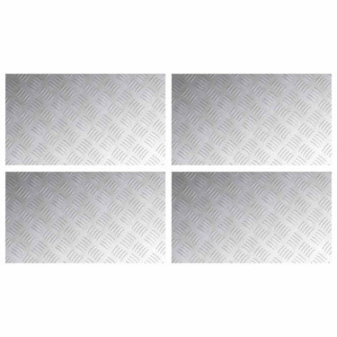 Vidaxl trap tread rechthoekig 4 pcs zilver 70 x 40 cm aluminium