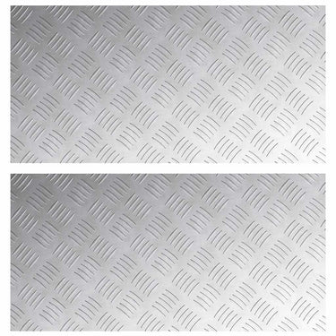 Vidaxl trap tread rechthoekig 2 pcs zilver 80 x 40 cm aluminium
