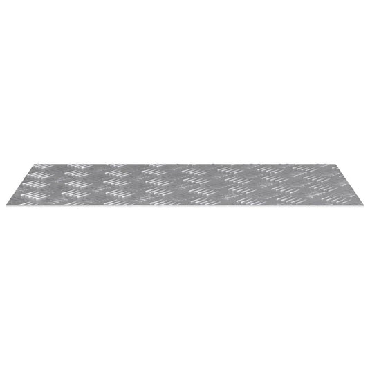 Vidaxl trap tread rechthoekig 2 pcs zilver 80 x 40 cm aluminium