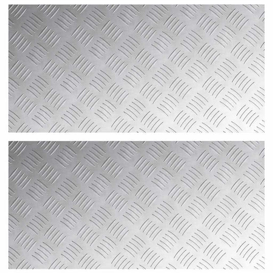Vidaxl trap tread rechthoekig 2 pcs zilver 80 x 40 cm aluminium