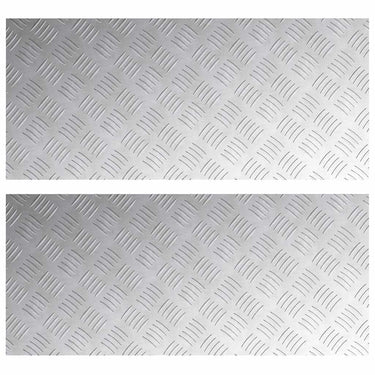 Vidaxl trap tread rechthoekig 2 pcs zilver 90 x 40 cm aluminium