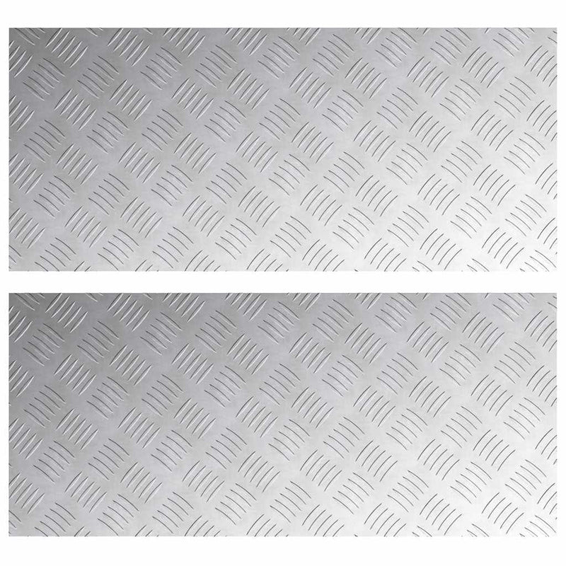 Load image into Gallery viewer, Vidaxl trap tread rechthoekig 2 pcs zilver 90 x 40 cm aluminium
