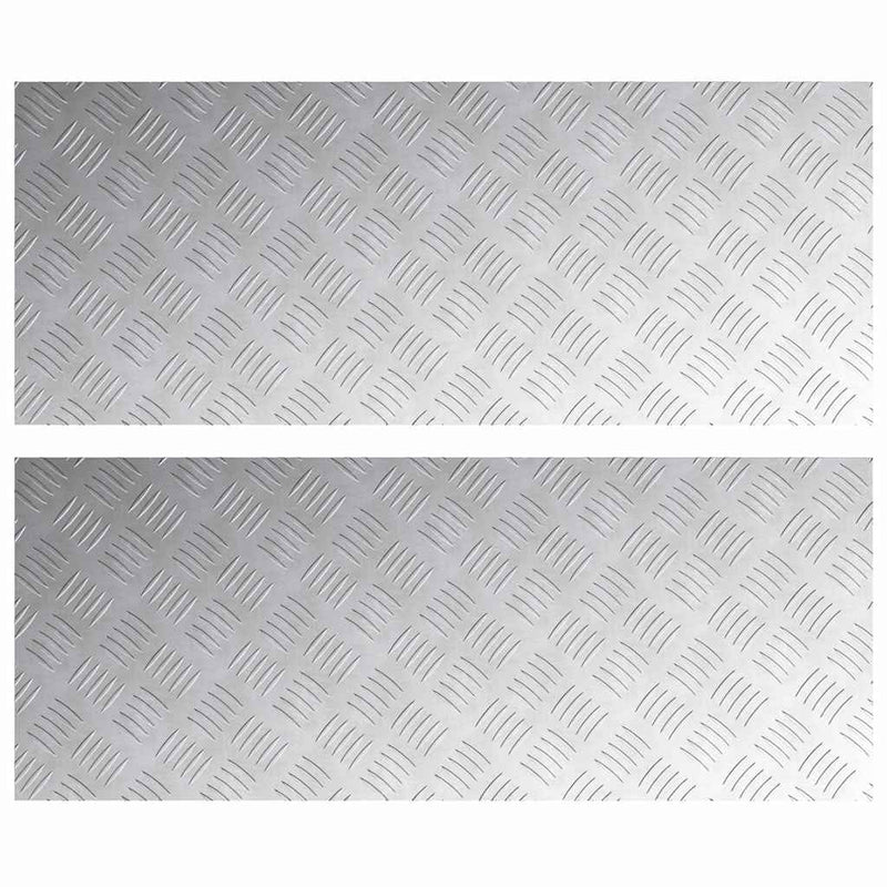 Load image into Gallery viewer, Vidaxl trap tread rechthoekig 2 pcs zilver 100 x 40 cm aluminium
