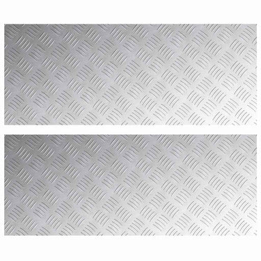 Vidaxl trap tread rechthoekig 2 pcs zilver 100 x 40 cm aluminium