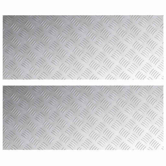 Vidaxl trap tread rechthoekig 2 pcs zilver 100 x 40 cm aluminium