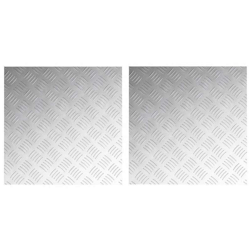 Load image into Gallery viewer, Vidaxl trap tread vierkant 2 pcs zilver 50 x 50 cm aluminium
