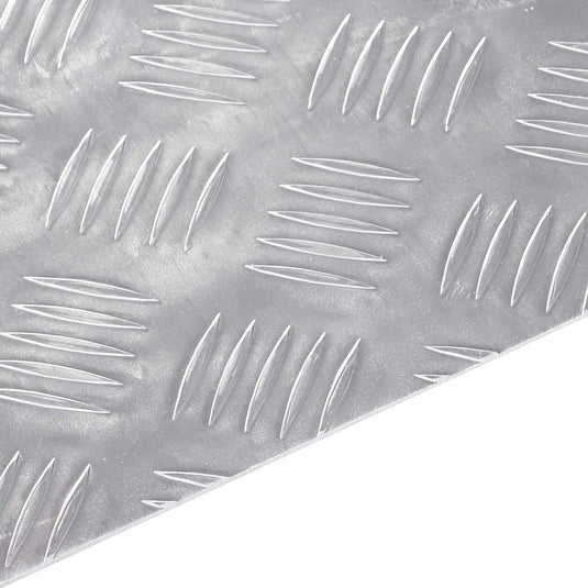 Vidaxl trap tread rechthoekig 2 pcs zilver 60 x 50 cm aluminium