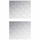 Vidaxl trap tread rechthoekig 2 pcs zilver 60 x 50 cm aluminium