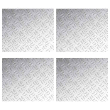 Vidaxl trap tread rechthoekig 4 pcs zilver 60 x 50 cm aluminium