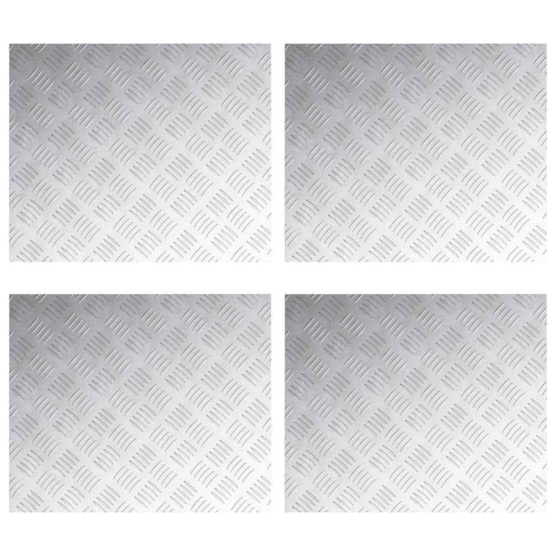 Load image into Gallery viewer, Vidaxl trap tread rechthoekig 4 pcs zilver 60 x 50 cm aluminium
