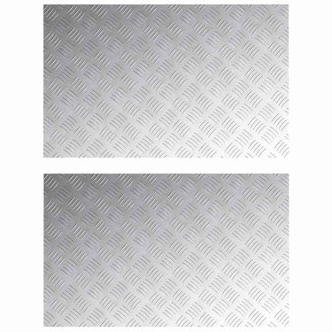 Vidaxl trap tread rechthoekig 2 pcs zilver 80 x 50 cm aluminium