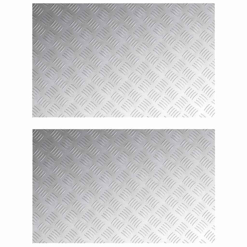 Load image into Gallery viewer, Vidaxl trap tread rechthoekig 2 pcs zilver 80 x 50 cm aluminium
