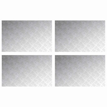 Vidaxl trap tread rechthoekig 4 pcs zilver 80 x 50 cm aluminium