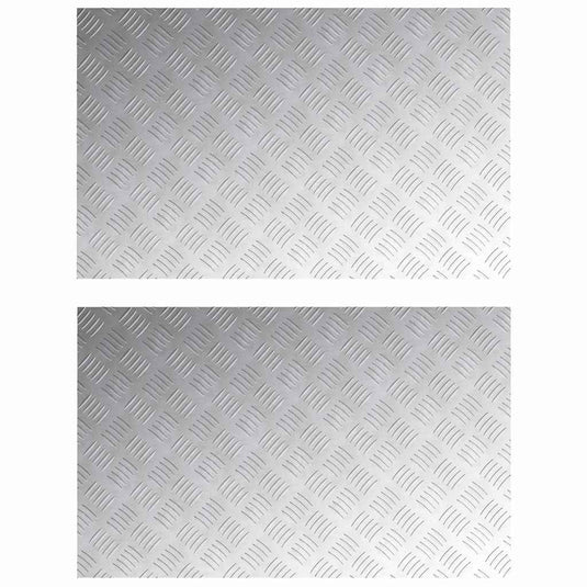Vidaxl trap tread rechthoekig 2 pcs zilver 80 x 50 cm aluminium