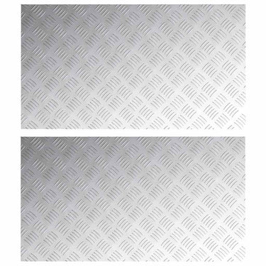 Vidaxl trap tread rechthoekig 2 pcs zilver 90 x 50 cm aluminium