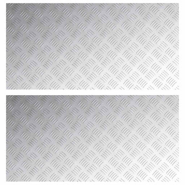 Vidaxl trap tread rechthoekig 2 pcs zilver 100 x 50 cm aluminium