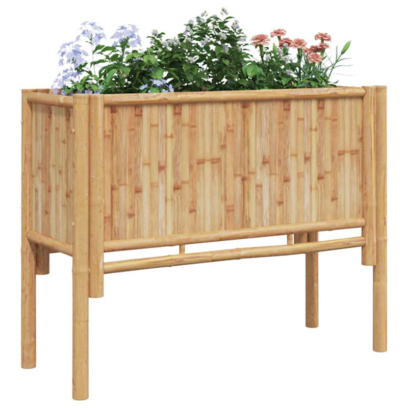 Load image into Gallery viewer, Vidaxl verhoogd bed bruin 90 x 35 x 70 cm bamboe
