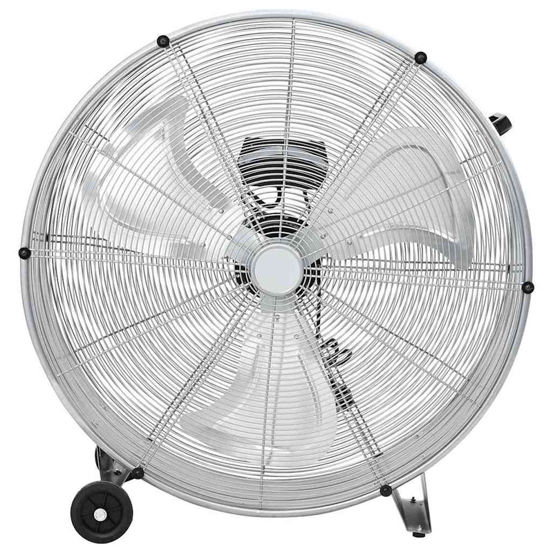 Load image into Gallery viewer, Vidaxl trommelventilator met wiel zilver 79 x 37 x 82 cm aluminium

