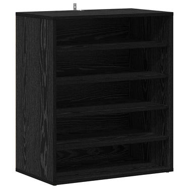 Vidaxl schoenenkast met plank zwart eiken 60 x 35 x 70 cm bewerkt hout