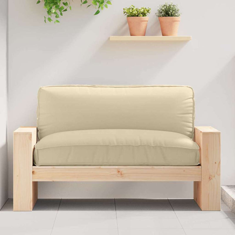 Load image into Gallery viewer, Vidaxl kussen beige 120 x 80 x 12 cm oxford stof
