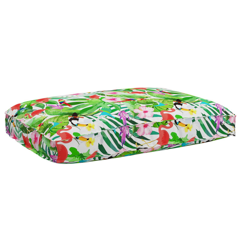 Load image into Gallery viewer, Vidaxl kussen bloemen multikleur 120 x 80 x 12 cm oxford stof
