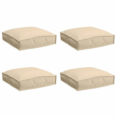 Vidaxl kussen 4 pcs beige 40 x 40 x 8 cm oxford stof