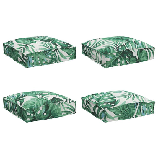 Vidaxl kussen blad 4 pcs bladpatroon 40 x 40 x 8 cm oxford stof