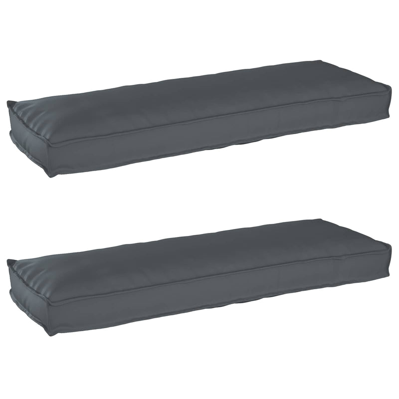 Load image into Gallery viewer, Vidaxl pallet kussen set 2 pcs antraciet 120 x 40 x 8 cm oxford stof
