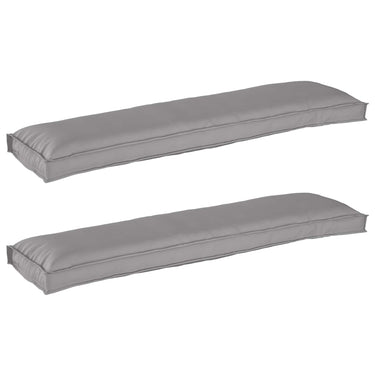 Vidaxl pallet kussen set 2 pcs grijs 150 x 40 x 8 cm oxford stof