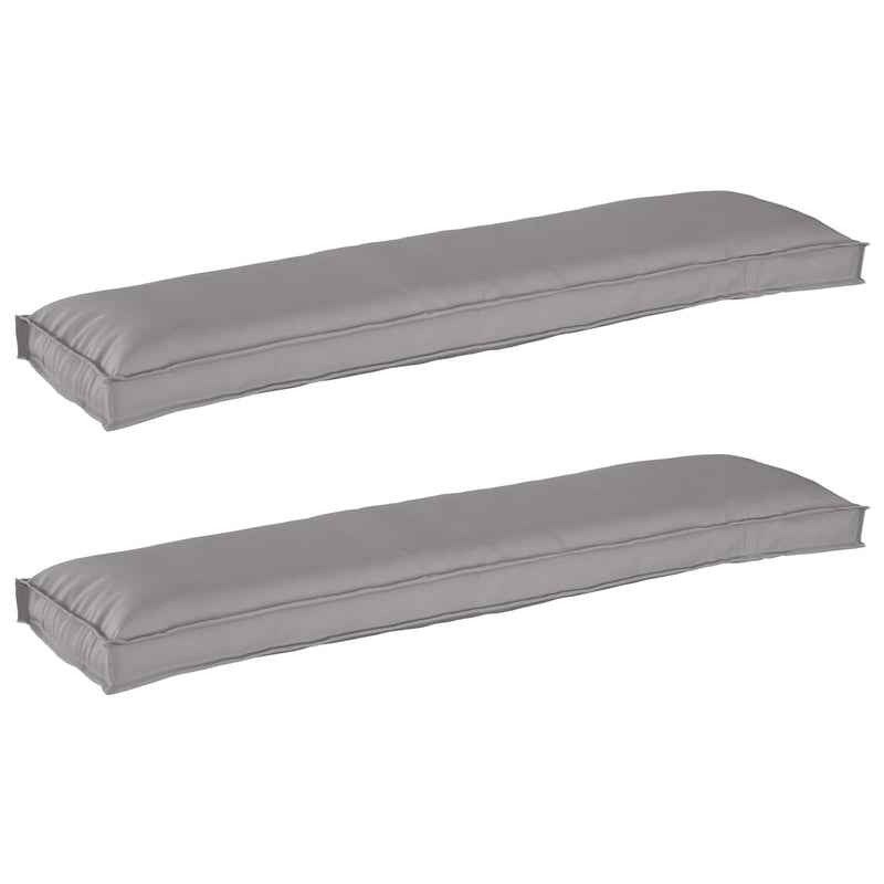 Load image into Gallery viewer, Vidaxl pallet kussen set 2 pcs grijs 150 x 40 x 8 cm oxford stof
