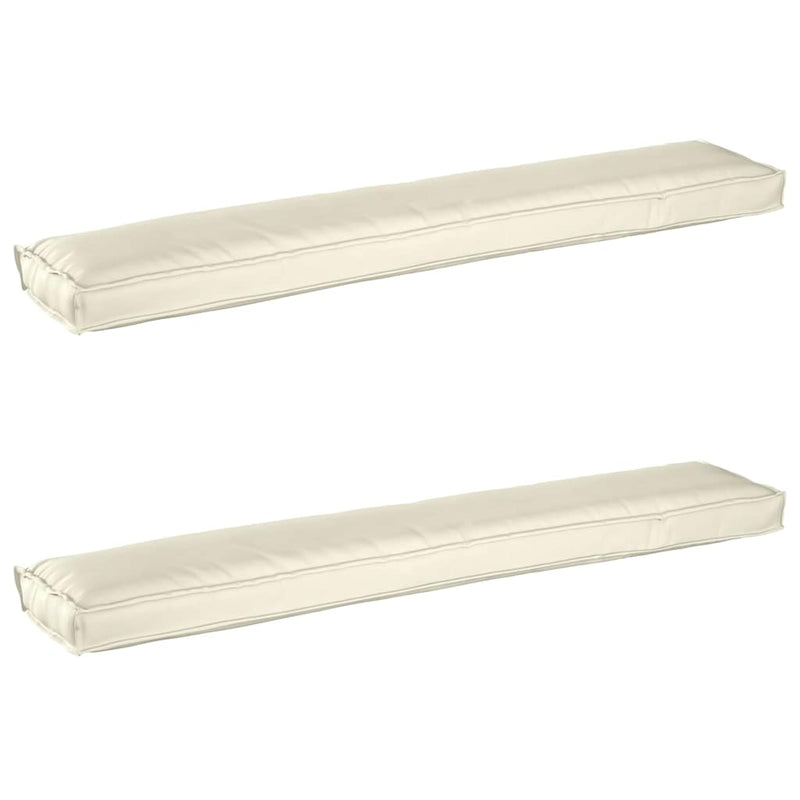 Load image into Gallery viewer, Vidaxl pallet kussen set 2 pcs crème 200 x 40 x 8 cm oxford stof
