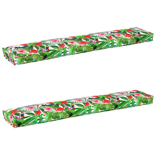 Vidaxl pallet kussen set 2 pcs tropische jungle 200 x 40 x 8 cm