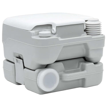 Vidaxl camping toilet grijs en wit 41,5 x 36,5 x 30 cm polyetheen