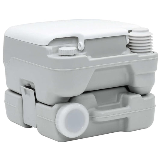 Vidaxl camping toilet grijs en wit 41,5 x 36,5 x 30 cm polyetheen