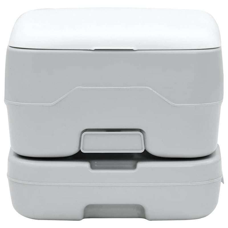 Load image into Gallery viewer, Vidaxl camping toilet grijs en wit 41,5 x 36,5 x 30 cm polyetheen
