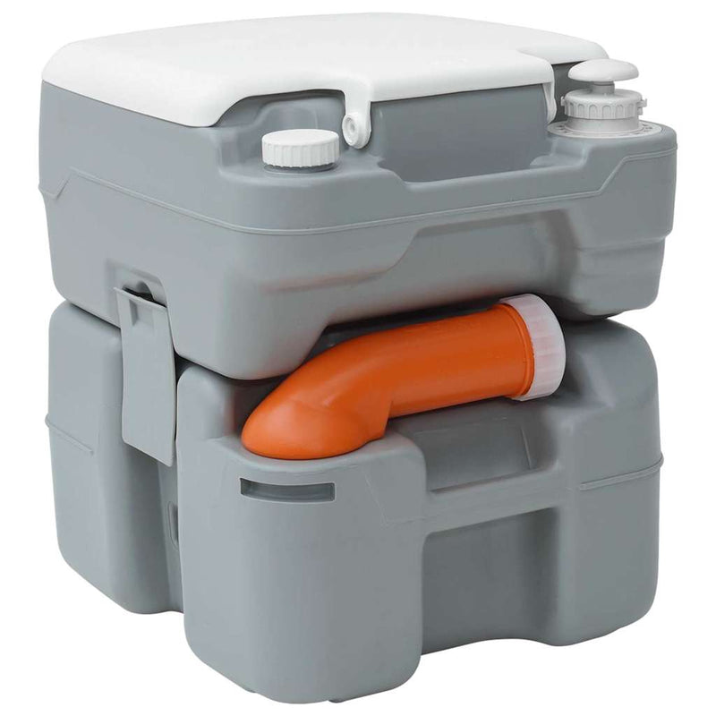 Load image into Gallery viewer, Vidaxl camping toilet grijs 41,5 x 36,5 x 42 cm
