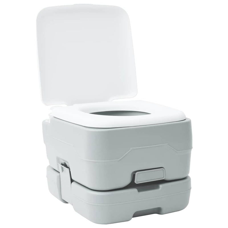 Load image into Gallery viewer, Vidaxl camping toilet grijs en wit 41,5 x 36,5 x 30 cm polyetheen
