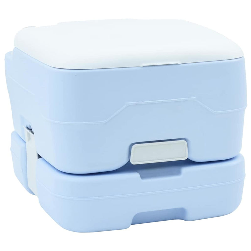 Load image into Gallery viewer, Vidaxl camping toilet lichtblauw en wit 41,5 x 36,5 x 30 cm polyetheen
