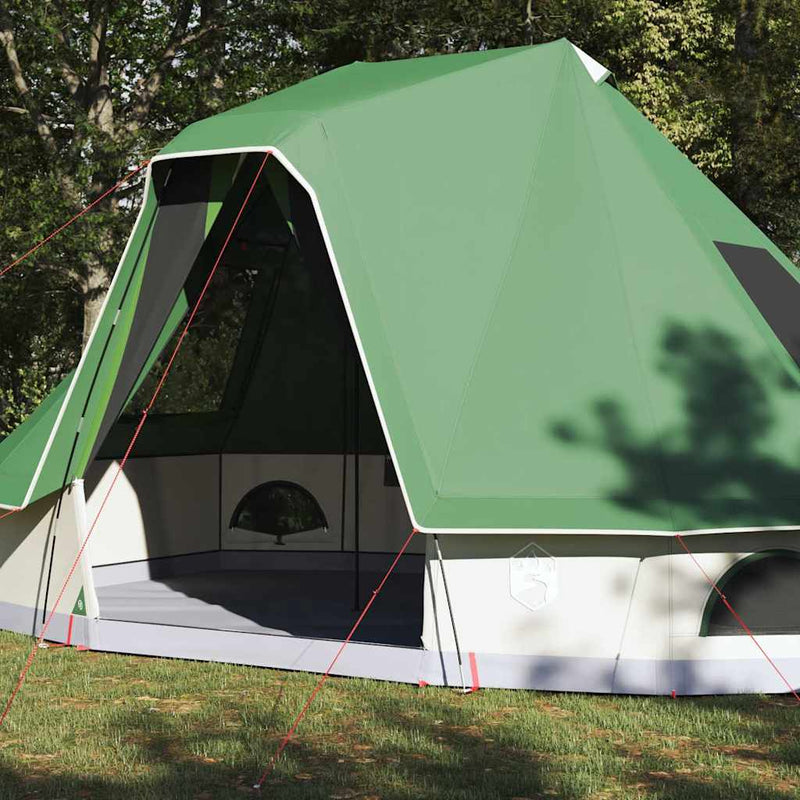 Load image into Gallery viewer, Vidaxl familie tipi tent tipi met dak groen 466 x 310 x 240 cm
