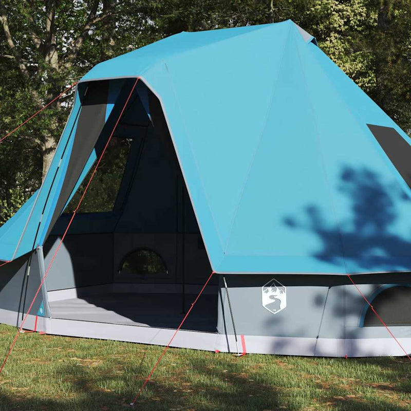 Load image into Gallery viewer, Vidaxl familie tipi tent tipi met dak blauw 466 x 310 x 240 cm
