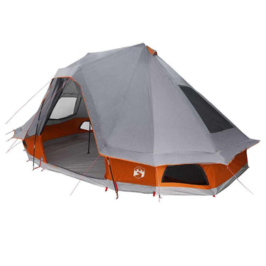 Vidaxl familie tipi tent tipi grijs en oranje 466 x 310 x 240 cm