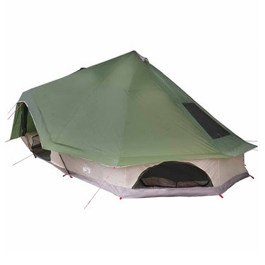Vidaxl familie tipi tent tipi met dak groen 680 x 430 x 270 cm