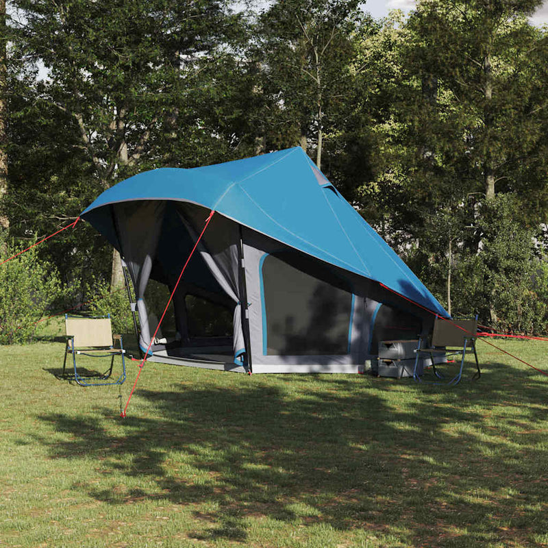 Load image into Gallery viewer, Vidaxl familie tipi tent tipi blauw en grijs 508 x 470 x 300 cm
