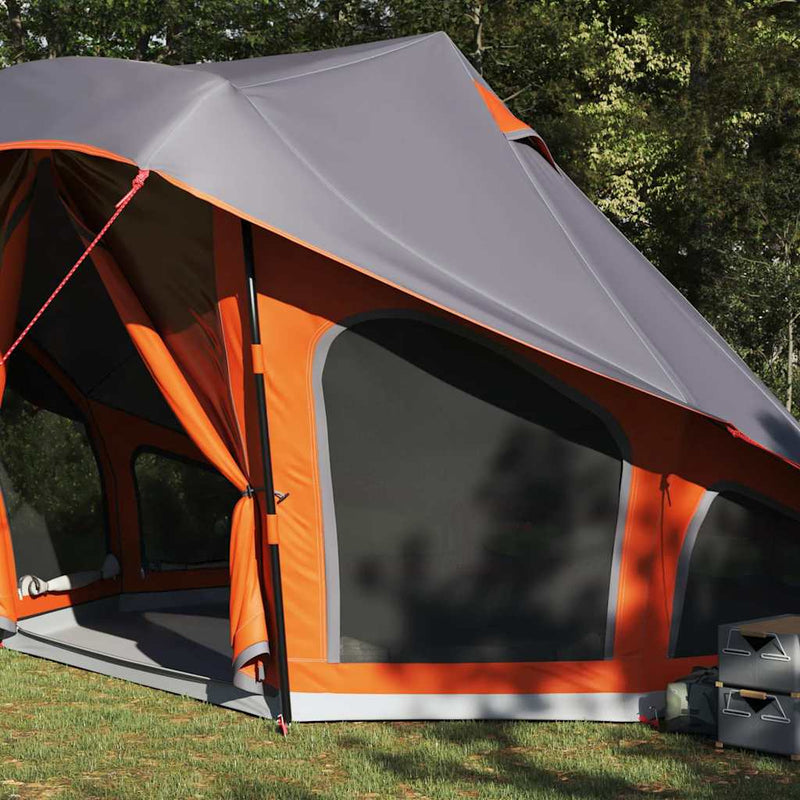 Load image into Gallery viewer, Vidaxl familie tipi tent tipi grijs en oranje 508 x 470 x 300 cm
